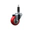 Service Caster 3'' Red Poly Wheel Swivel 1'' Expanding Stem Caster SCC-EX20S314-PPUB-RED-1 - alternate 1